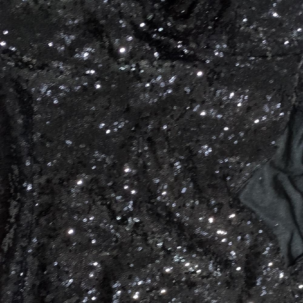 Anna-Kaci Black Sequin Top